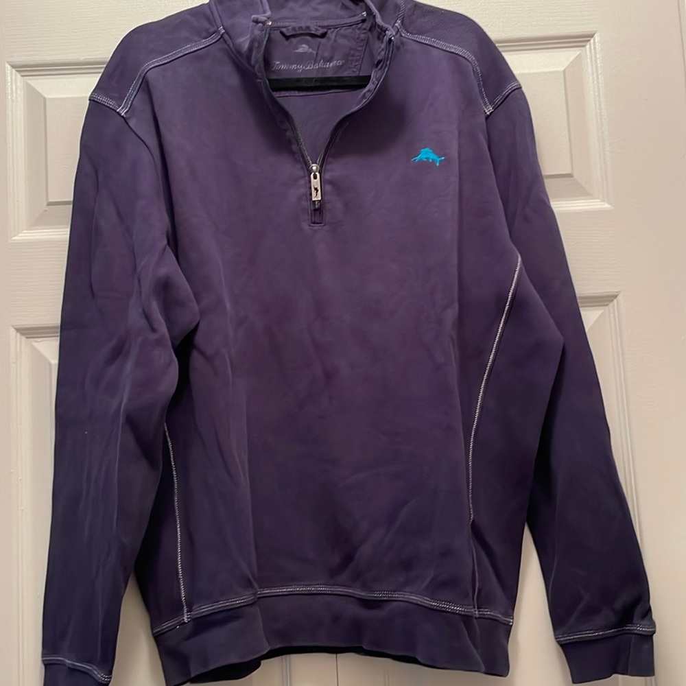 Men’s Tommy Bahama Navy Blue Zip Up Sweater